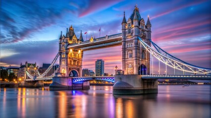 Obraz premium Iconic London Bridge Sunset Cityscape View