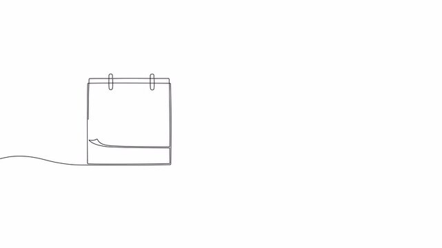 Video. Single Line Continuus Edit Desktop Calendar Driving. Concept of planner, tsuntdovn, memorial to giva. Animation is not the way eun thee background of thee Cheka.