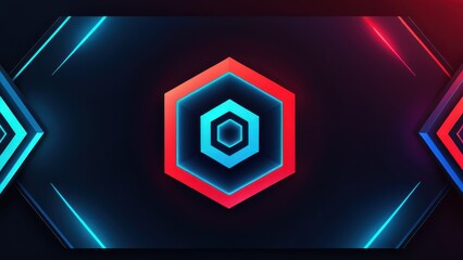 YouTube banner background with abstract geometric layers and a blank center rectangle, ideal for adding channel titles or personal branding
