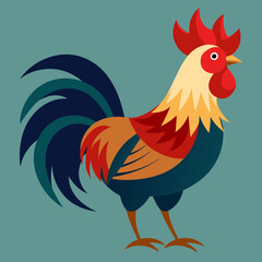 rooster isolated on white background