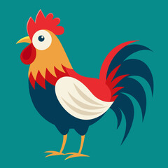 rooster isolated on white