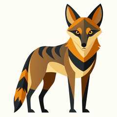 fox cartoon isolated on white