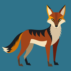 fox cartoon isolated on white