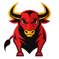 bull in red