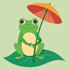 frog sitting on a leaf