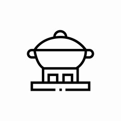 cook pot icon sign vector