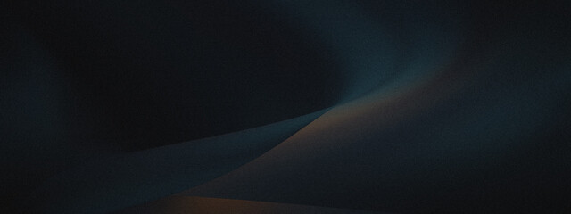 Abstract dark background with gentle waves and subtle warm highlights with noise effect