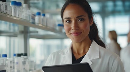 近代的な実験室環境で研究に従事する科学者