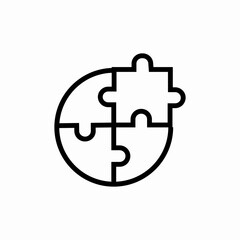 Fototapeta premium puzzle shape icon sign vector