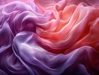 Abstract Swirling Pink and Purple Fabric Texture