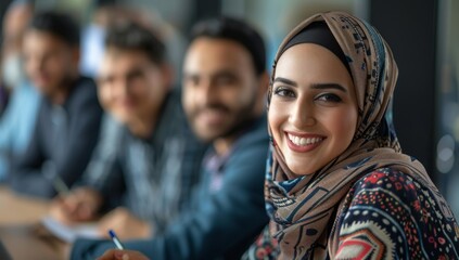 Diverse Young Adults in a Collaborative Meeting
