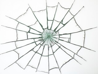 Fototapeta premium Big collection of cracks broken glass isolation on white background