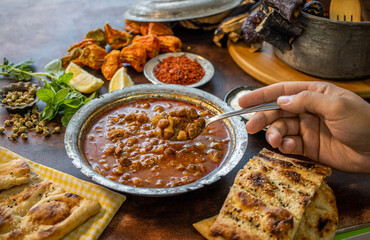 Traditional okra soup of Konya city