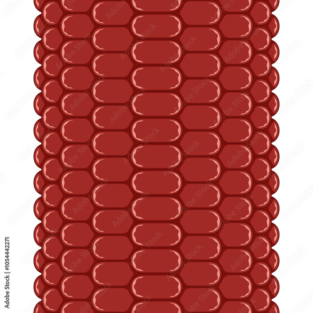 Poster vertical seamless pattern with corn cob texture, maize. color vector background.