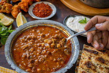 Traditional okra soup of Konya city