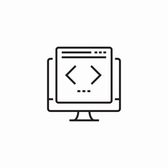 computer web programming icon sign vector