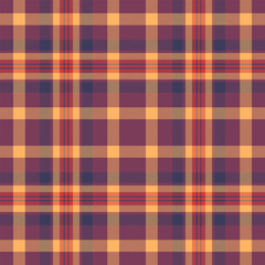 Collection check plaid tartan, trade background fabric texture. Strip seamless vector textile pattern in pink and orange colors.