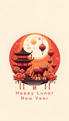 Modern Elegance - A Minimalist Lunar New Year Poster