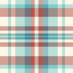 Design vector tartan seamless, antique fabric plaid pattern. Formal check background texture textile in old lace and red colors.