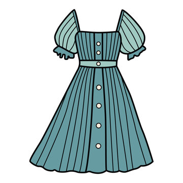 recommend clip art: Elegant Woman Dress Clip Art for Fashion Illustrations