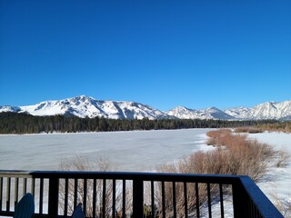 lake and mountains