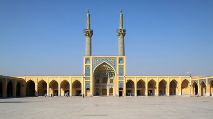 Vakil Mosque, a beautiful mosque in Shiraz, Iran, was constructed during the Zand period, between 1751 and 1773.