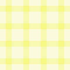 Minimalist check plaid fabric, household tartan pattern seamless. Rural background textile vector texture in light and light yellow colors.