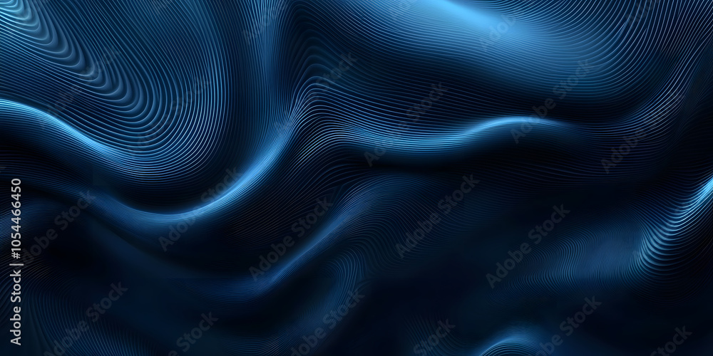 Canvas Prints abstract wavy blue background. waves from many lines. digital space. holographic background