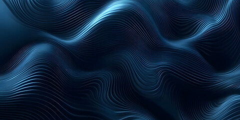 abstract wavy blue background. waves from many lines. digital space. holographic background