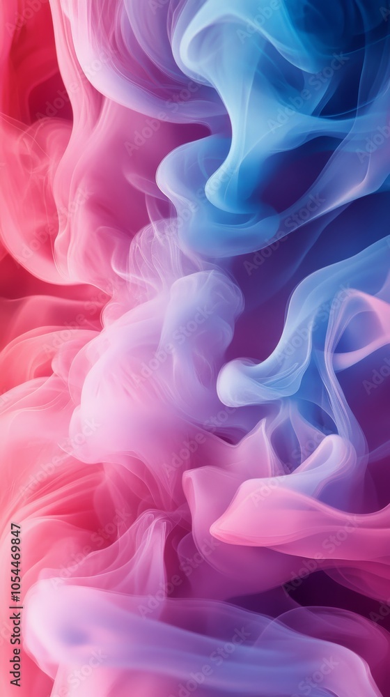 Aufkleber colorful abstract smoke pattern with vibrant hues, artistic background. creative visual and design c
