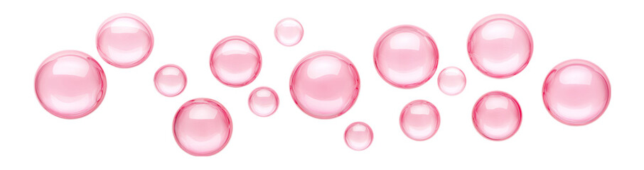 Pink Bubbles Abstract Background Liquid Glossy Shiny Beauty Design