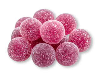 Pink Gummy Candy Balls Close Up Macro Photo Sweet Treats Dessert Confectionery