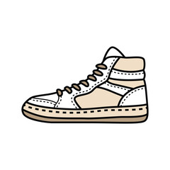 Stylish Sneaker Shoe Clip Art for Trendy Design Projects