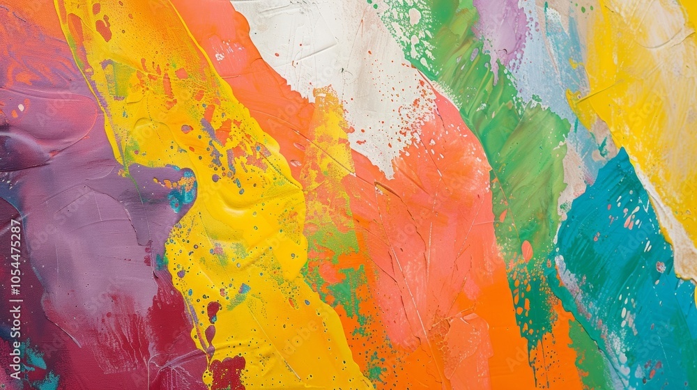 Aufkleber a vibrant mural spanning the length of one wall adding a pop of color and artistic flair.