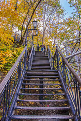 Stairs to autumn. Kyiv, Ukraine