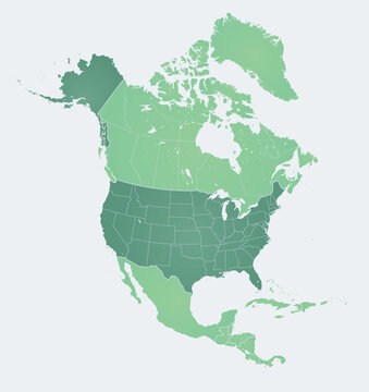 recommend clip art: Outline map of North America