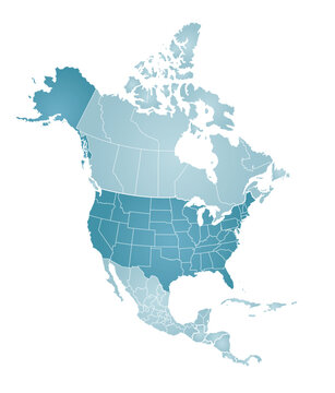 recommend clip art: Outline map of North America