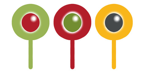 位置情報　ポインター　イラスト　セット