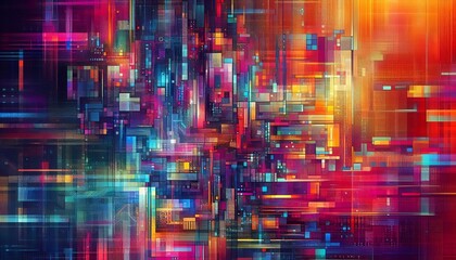 Fototapeta premium Abstract glitch background