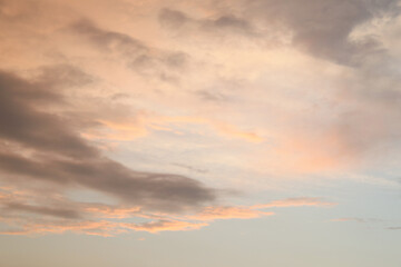 Fototapeta premium Picturesque view of blue sky with fluffy clouds
