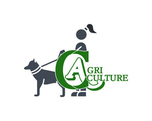 Animal and agriculture farm combined logo design 