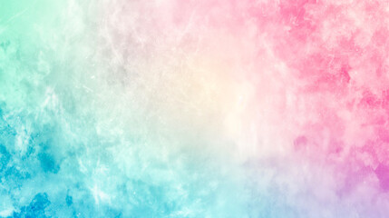 Fototapeta premium Pastel Watercolor Texture with Soft Gradient in Pink, Blue, and Green Tones