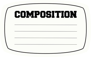 This Book Belongs To - Blank Label Sticker for Composition Notebook Personalization