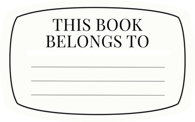 This Book Belongs To - Blank Label Sticker for Composition Notebook Personalization