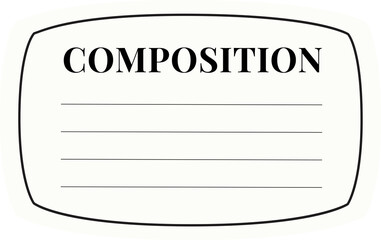 This Book Belongs To - Blank Label Sticker for Composition Notebook Personalization