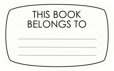 This Book Belongs To - Blank Label Sticker for Composition Notebook Personalization
