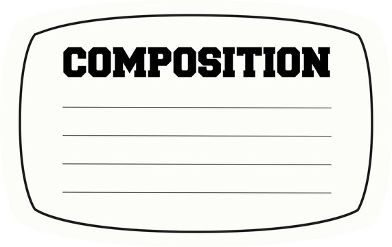 This Book Belongs To - Blank Label Sticker for Composition Notebook Personalization
