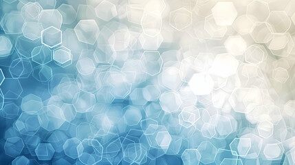A soothing geometric pattern of light blue and white hexagons, arranged in a calming, repetitive design with subtle gradient transitions between the shades