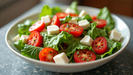 salad with tomatoes and feta