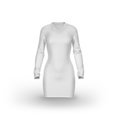 Plain White Sleeveless Dress with Knee-Length and Lightweight Fabric for Casual Wear - Front View